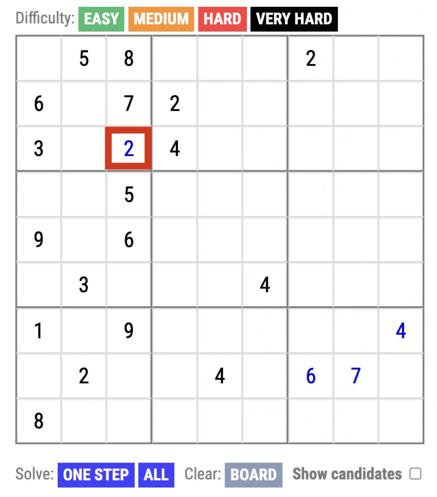 How to play Sudoku on DailySudokuPuzzles.com step 3